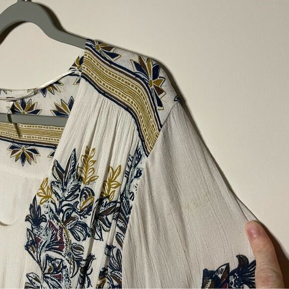 Free People Moonlight Drive Mini Boho Peasant Dress Ivory Small - Picture 7 of 14